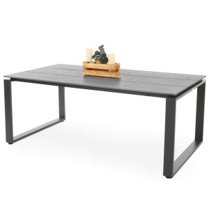 Stół ogrodowy aluminiowy Giovo 180×100 cm szary 570076