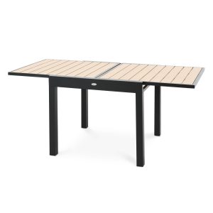 Stół ogrodowy aluminiowy rozkładany 90/180cm Comlo beżowy 290718