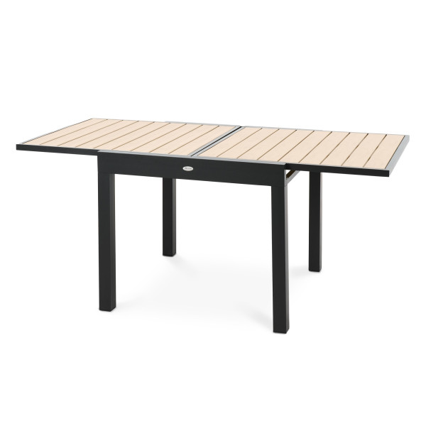 Stół ogrodowy aluminiowy rozkładany 90/180cm Comlo beżowy 290718