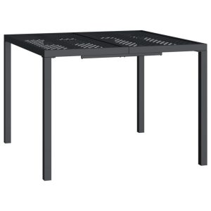 Stół ogrodowy Antracyt 100 x 100 x 72 cm Stal vidaXL 406582 Stół ogrodowy Antracyt 100 x 100 x 72 cm Stal vidaXL 406582