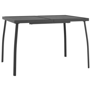 Stół ogrodowy Antracyt 110 x 80 x 72 cm Stal vidaXL 406575 Stół ogrodowy Antracyt 110 x 80 x 72 cm Stal vidaXL 406575