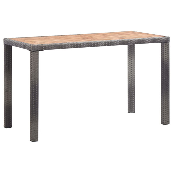Stół ogrodowy Antracyt 123 x 60 x 74 cm Drewno vidaXL 406804