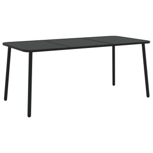 Stół ogrodowy Antracyt 165 x 80 x 71 cm Stal vidaXL 406625 Stół ogrodowy Antracyt 165 x 80 x 71 cm Stal vidaXL 406625