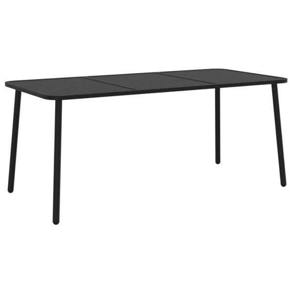 Stół ogrodowy Antracyt 165 x 80 x 71 cm Stal vidaXL 406625