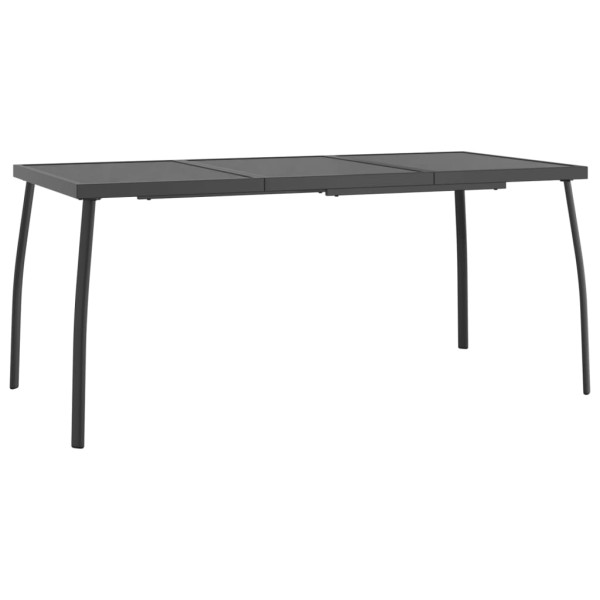 Stół ogrodowy Antracyt 165 x 80 x 72 cm Stal vidaXL 406527