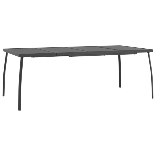 Stół ogrodowy Antracyt 200 x 100 x 72 cm Stal vidaXL 406525