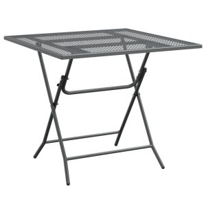 Stół ogrodowy Antracyt 80 x 80 x 72 cm Metal vidaXL 371621 Stół ogrodowy Antracyt 80 x 80 x 72 cm Metal vidaXL 371621