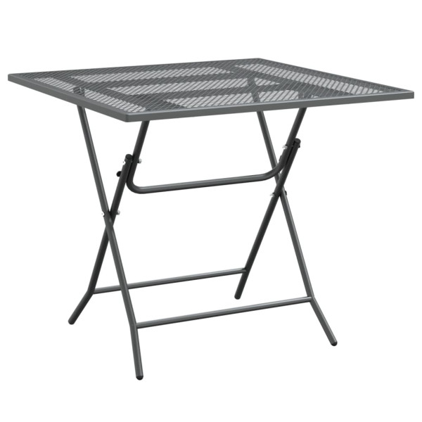Stół ogrodowy Antracyt 80 x 80 x 72 cm Metal vidaXL 371621