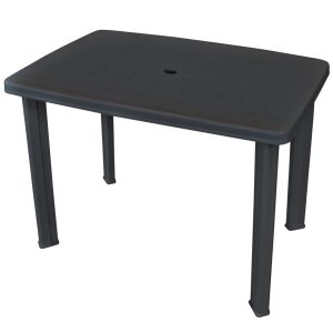 Stół ogrodowy, antracytowy, 101 x 68 x 72 cm, plastikowy 630653 Stół ogrodowy, antracytowy, 101 x 68 x 72 cm, plastikowy 630653