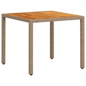 Stół ogrodowy Beż 90 x 90 x 75 cm Technorattan vidaXL 501754