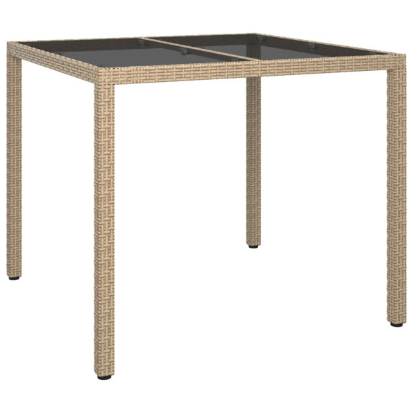 Stół ogrodowy Beż 90 x 90 x 75 cm Technorattan vidaXL 406822
