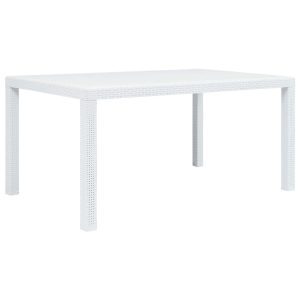Stół ogrodowy Biały 150 x 90 x 72 cm Z tworzywa sztucznego vidaXL 406826 Stół ogrodowy Biały 150 x 90 x 72 cm Z tworzywa sztucznego vidaXL 406826