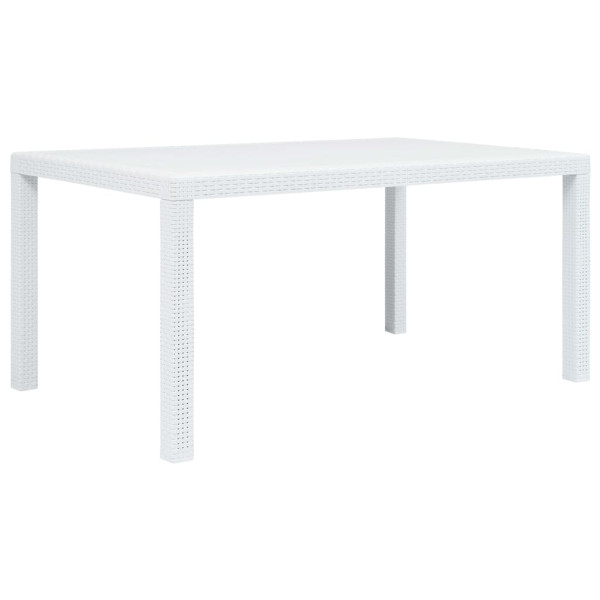 Stół ogrodowy Biały 150 x 90 x 72 cm Z tworzywa sztucznego vidaXL 406826