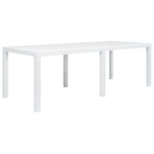 Stół ogrodowy Biały 220 x 90 x 72 cm Z tworzywa sztucznego vidaXL 406715 Stół ogrodowy Biały 220 x 90 x 72 cm Z tworzywa sztucznego vidaXL 406715