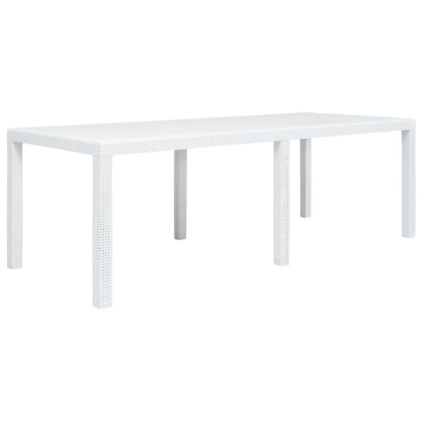 Stół ogrodowy Biały 220 x 90 x 72 cm Z tworzywa sztucznego vidaXL 406715