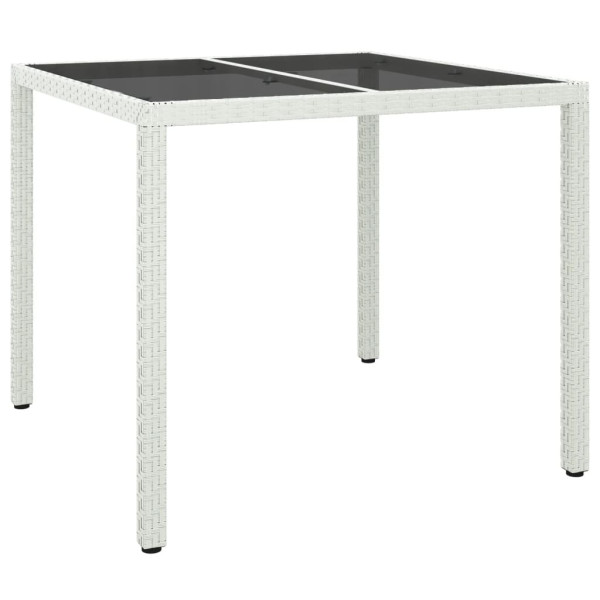 Stół ogrodowy Biały 90 x 90 x 75 cm Technorattan vidaXL 406815