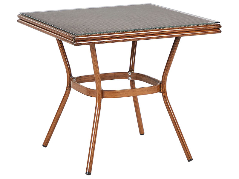Stół ogrodowy bistro 80 x 80 ciemne drewno 412985