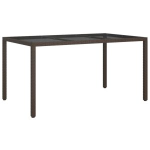 Stół ogrodowy Brąz 150 x 90 x 75 cm Technorattan vidaXL 406813