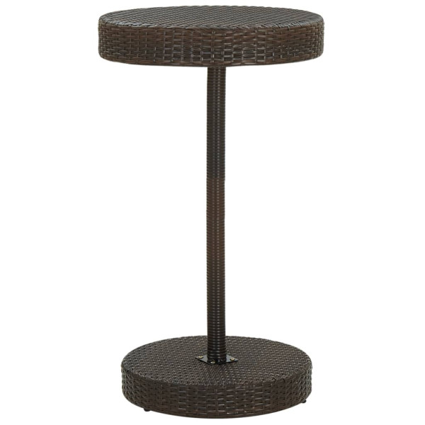Stół ogrodowy Brąz 60.5 x 106 cm Technorattan vidaXL 406695