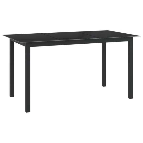 Stół ogrodowy Czarny 150 x 90 x 74 cm Aluminium vidaXL 205113