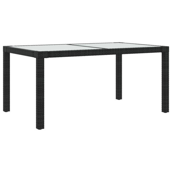 Stół ogrodowy Czarny 150 x 90 x 75 cm Technorattan vidaXL 406694
