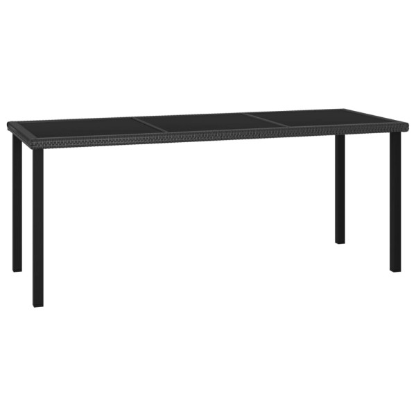 Stół ogrodowy Czarny 180 x 70 x 73 cm Technorattan vidaXL 205110