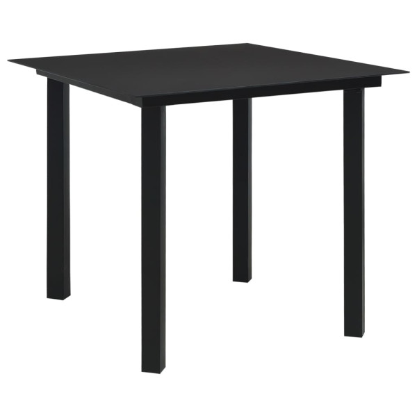 Stół ogrodowy Czarny 80 x 80 x 74 cm Metal vidaXL 371675