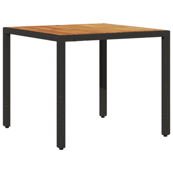 Stół ogrodowy Czarny 90 x 90 x 75 cm Technorattan vidaXL 501755