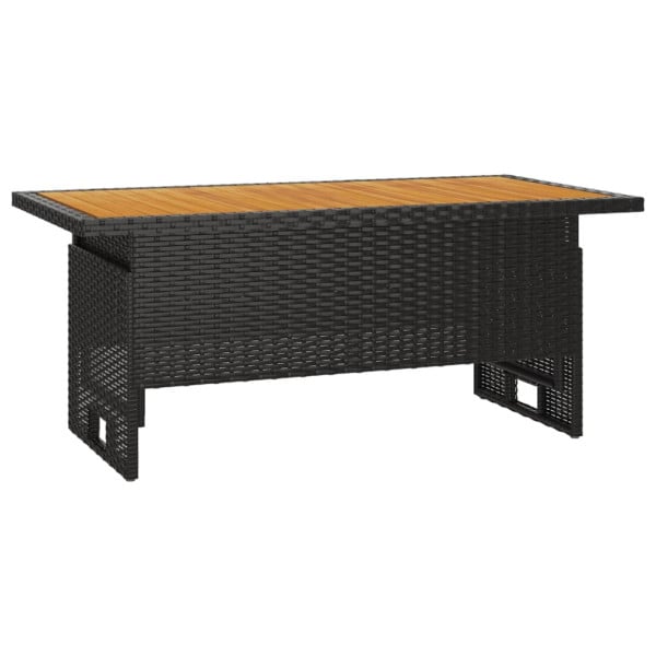 Stół ogrodowy Czarny Technorattan vidaXL 259630