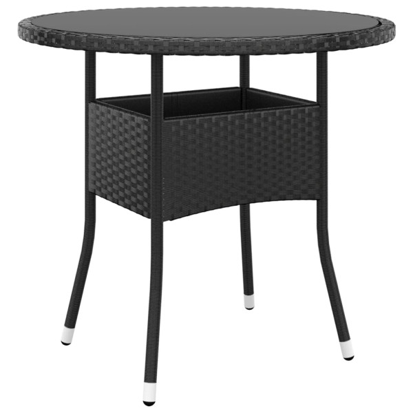 Stół ogrodowy Czarny Technorattan vidaXL 406548
