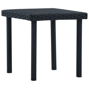Stół ogrodowy Czarny Technorattan vidaXL 406568 Stół ogrodowy Czarny Technorattan vidaXL 406568