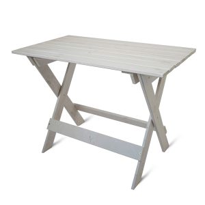 Stół ogrodowy drewniany rozkładany 105cm sosna biała 378080 Stół ogrodowy drewniany rozkładany 105cm sosna biała 378080