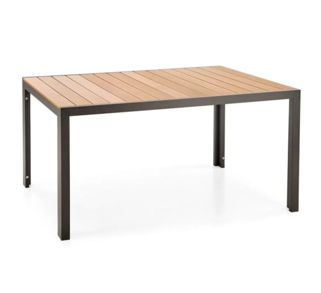 Stół ogrodowy FIERRO 90x150 brązowy/czarny 955367