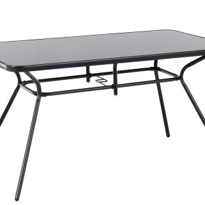 Stół ogrodowy metalowy 140×80 czarny 65970 Stół ogrodowy metalowy 140×80 czarny 65970