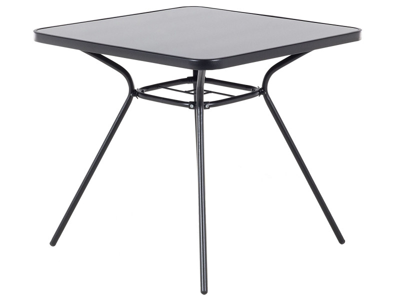 Stół ogrodowy metalowy 80x80 czarny 65967