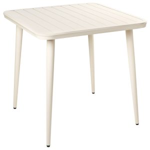 Stół ogrodowy NATURNO 80 cm Metal Jasnobeżowy 727557 Stół ogrodowy NATURNO 80 cm Metal Jasnobeżowy 727557