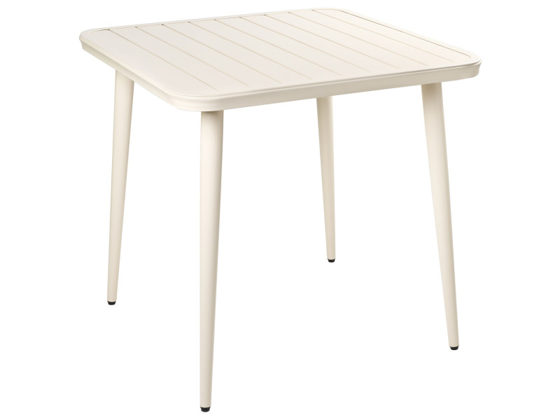 Stół ogrodowy NATURNO 80 cm Metal Jasnobeżowy 727557