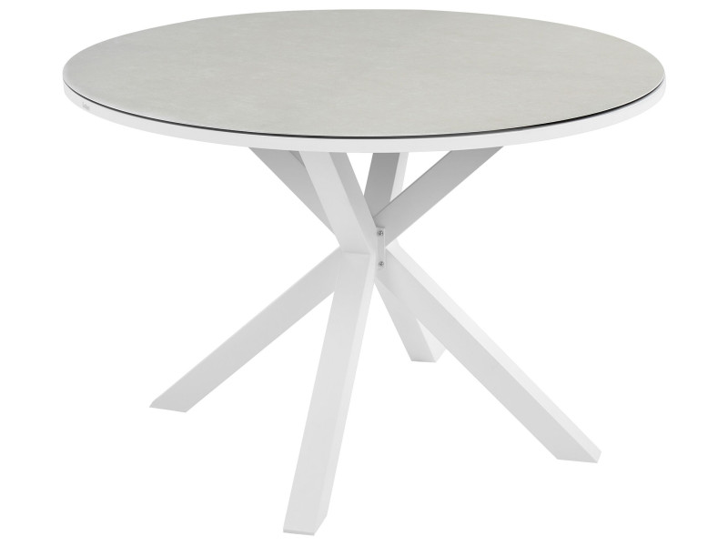 Stół ogrodowy okrągły 120 cm biały 301008