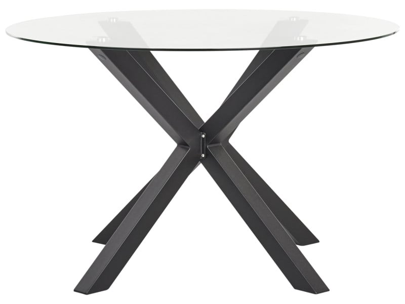 Stół ogrodowy okrągły 120 cm czarny 518256