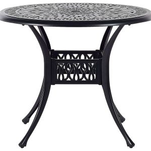 Stół ogrodowy okrągły 90 cm czarny 71121 Stół ogrodowy okrągły 90 cm czarny 71121