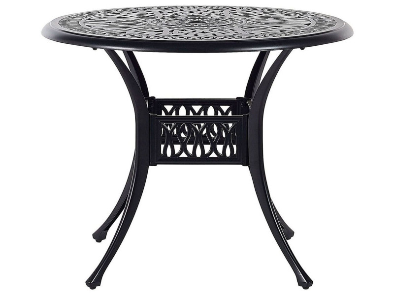 Stół ogrodowy okrągły 90 cm czarny 71121