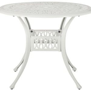 Stół ogrodowy okrągły 90 cm złamana biel 71116 Stół ogrodowy okrągły 90 cm złamana biel 71116