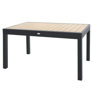 Stół ogrodowy rozkładany aluminiowy 135/270×90 cm Galipo beżowy 575989 Stół ogrodowy rozkładany aluminiowy 135/270×90 cm Galipo beżowy 575989