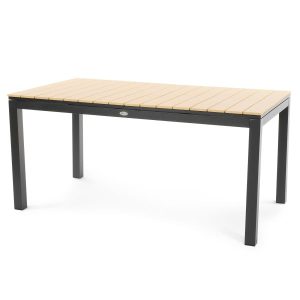 Stół ogrodowy rozkładany aluminiowy 160/210×90 cm Drena beżowy 236560 Stół ogrodowy rozkładany aluminiowy 160/210×90 cm Drena beżowy 236560