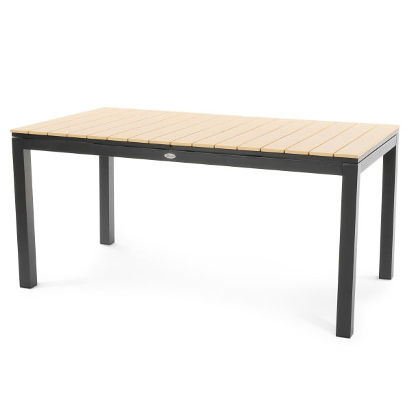 Stół ogrodowy rozkładany aluminiowy 160/210x90 cm Drena beżowy 236560