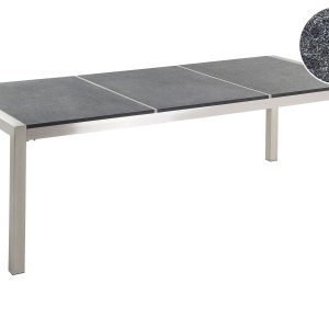 Stół ogrodowy stal granit 220×100 czarny 71118 Stół ogrodowy stal granit 220×100 czarny 71118