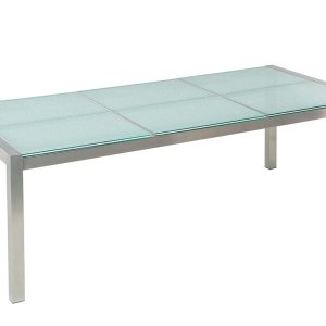 Stół ogrodowy stal szkło tłuczone 220×100 66044 Stół ogrodowy stal szkło tłuczone 220×100 66044