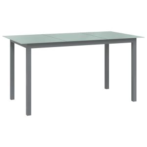 Stół ogrodowy Szary 150 x 90 x 74 cm Aluminium vidaXL 205116 Stół ogrodowy Szary 150 x 90 x 74 cm Aluminium vidaXL 205116