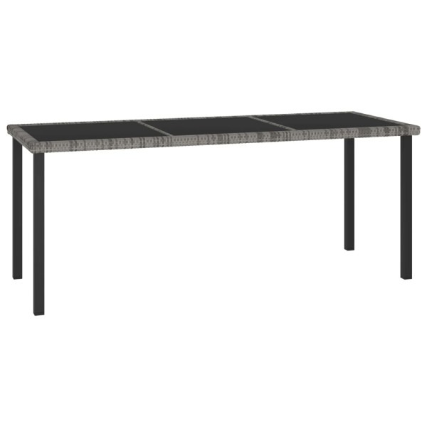 Stół ogrodowy Szary 180 x 70 x 73 cm Technorattan vidaXL 205107