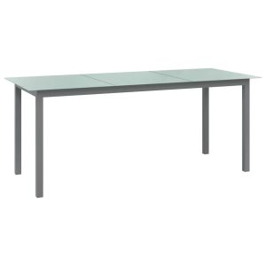 Stół ogrodowy Szary 190 x 90 x 74 cm Aluminium vidaXL 205105 Stół ogrodowy Szary 190 x 90 x 74 cm Aluminium vidaXL 205105
